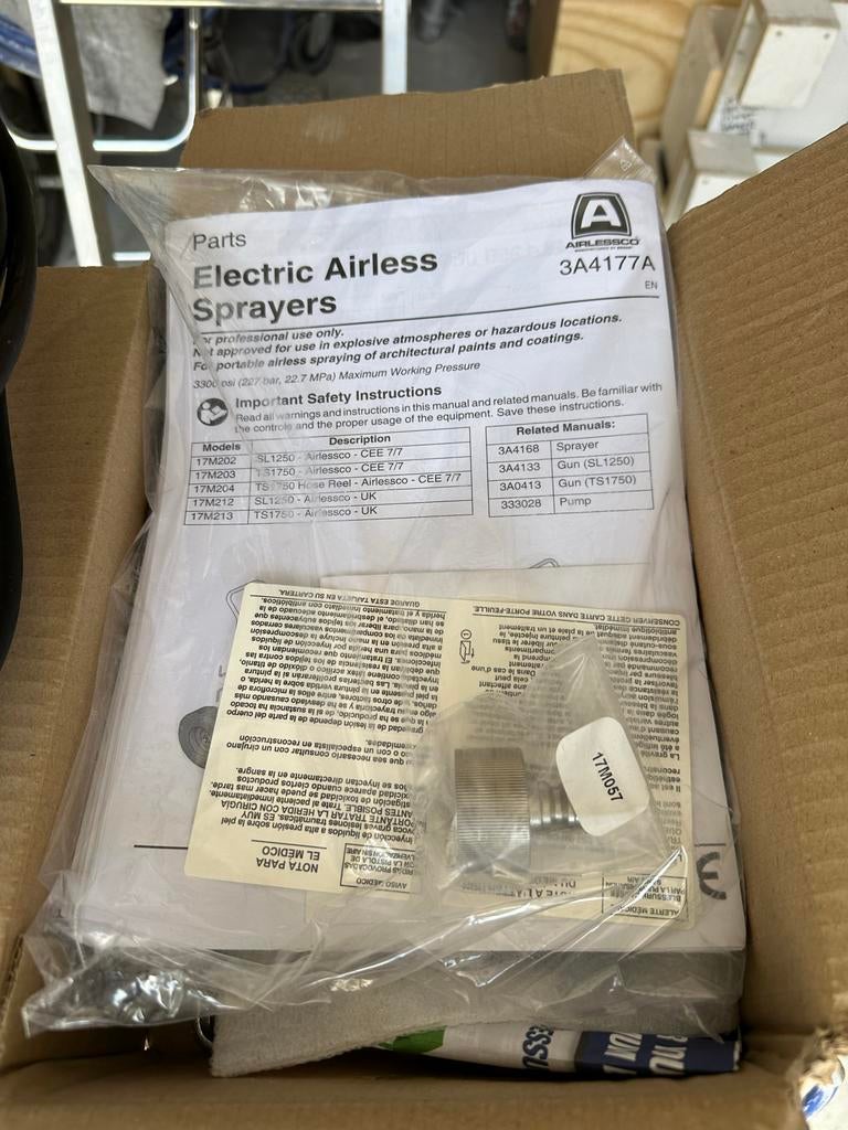 Airlessco SL1250 elektrische plunjerpomp verfspuit, Ophalen of Verzenden, Nieuw