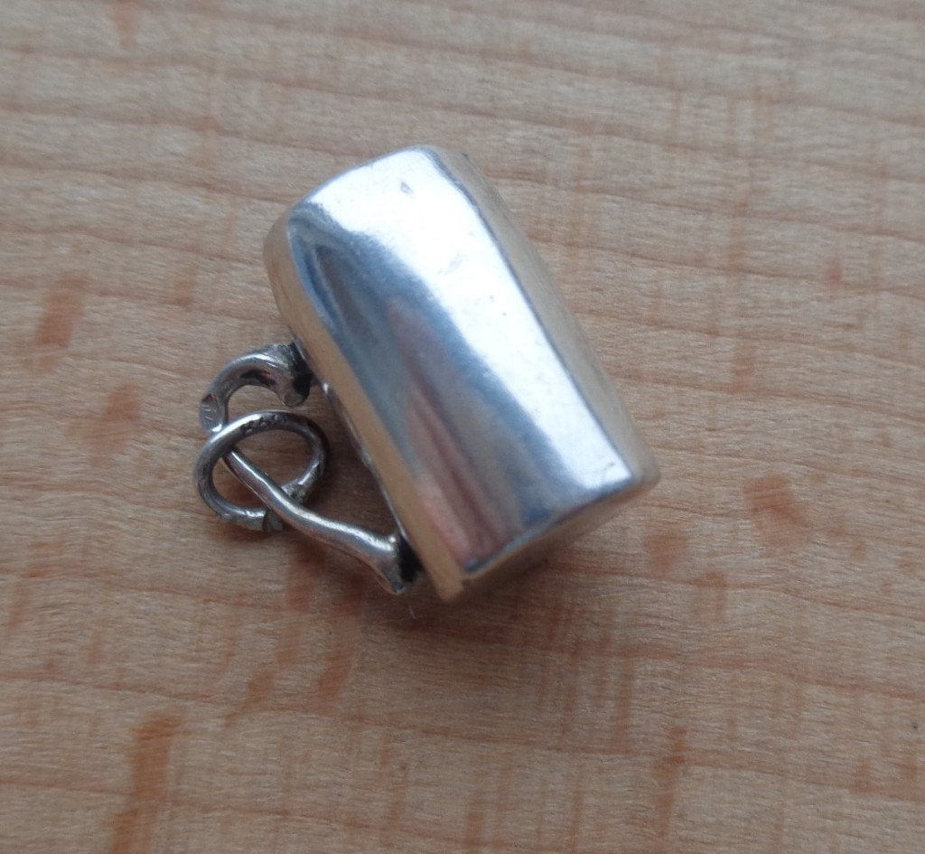 zilveren vintage bedel bierpul [123], Overige merken, Verzenden, Zo goed als nieuw, 1 bedel