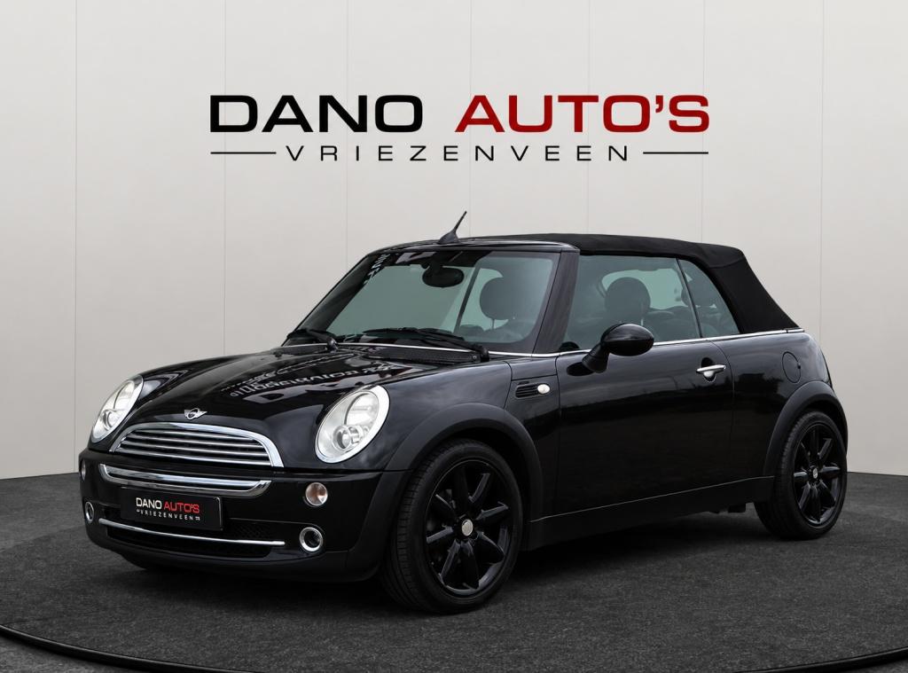 MINI Cabrio 1.6 One Airco/PDC/17'' velgen/APK 04-2027, Auto's, Mini, 1140 kg, Stof, Zwart, 4 cilinders