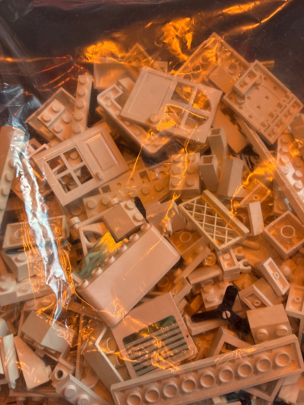 Zak witte LEGO blokjes en onderdelen, Ophalen of Verzenden, Gebruikt, Losse stenen, Lego
