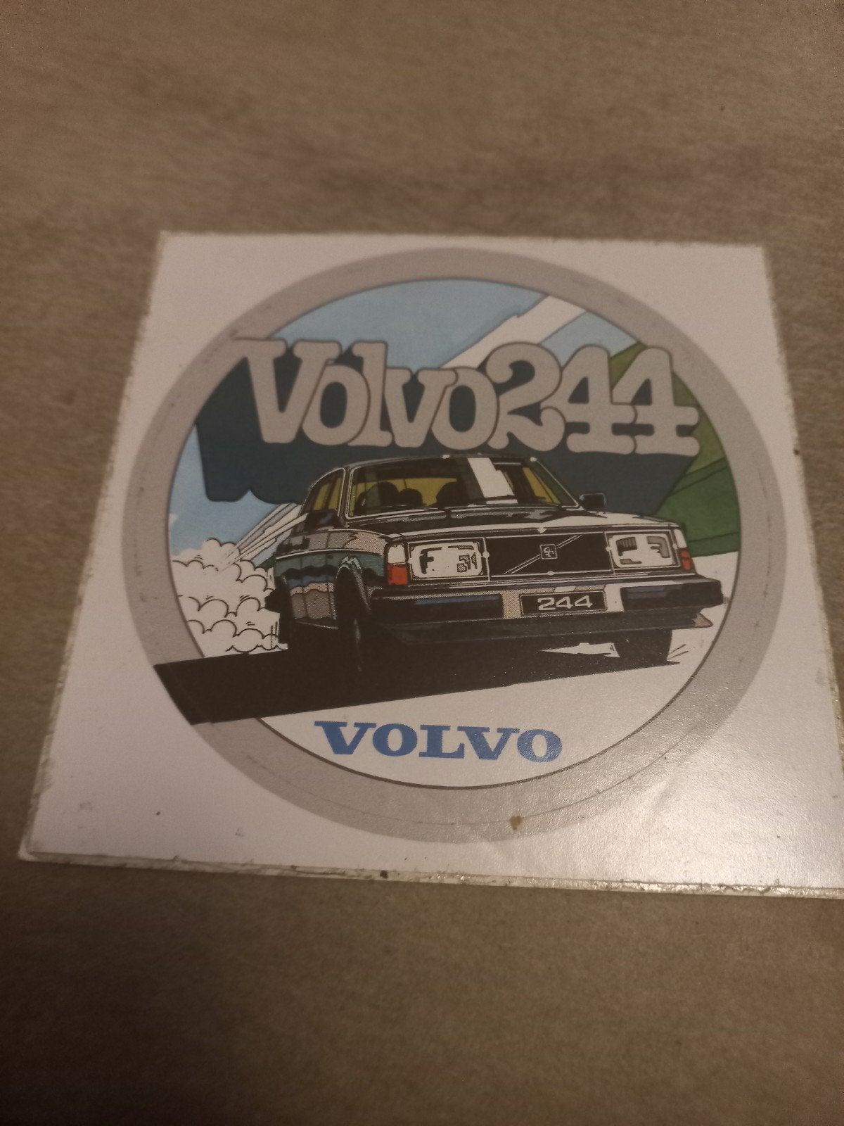 Vintage Volvo 244 Sticker/, Ophalen of Verzenden, Auto of Motor