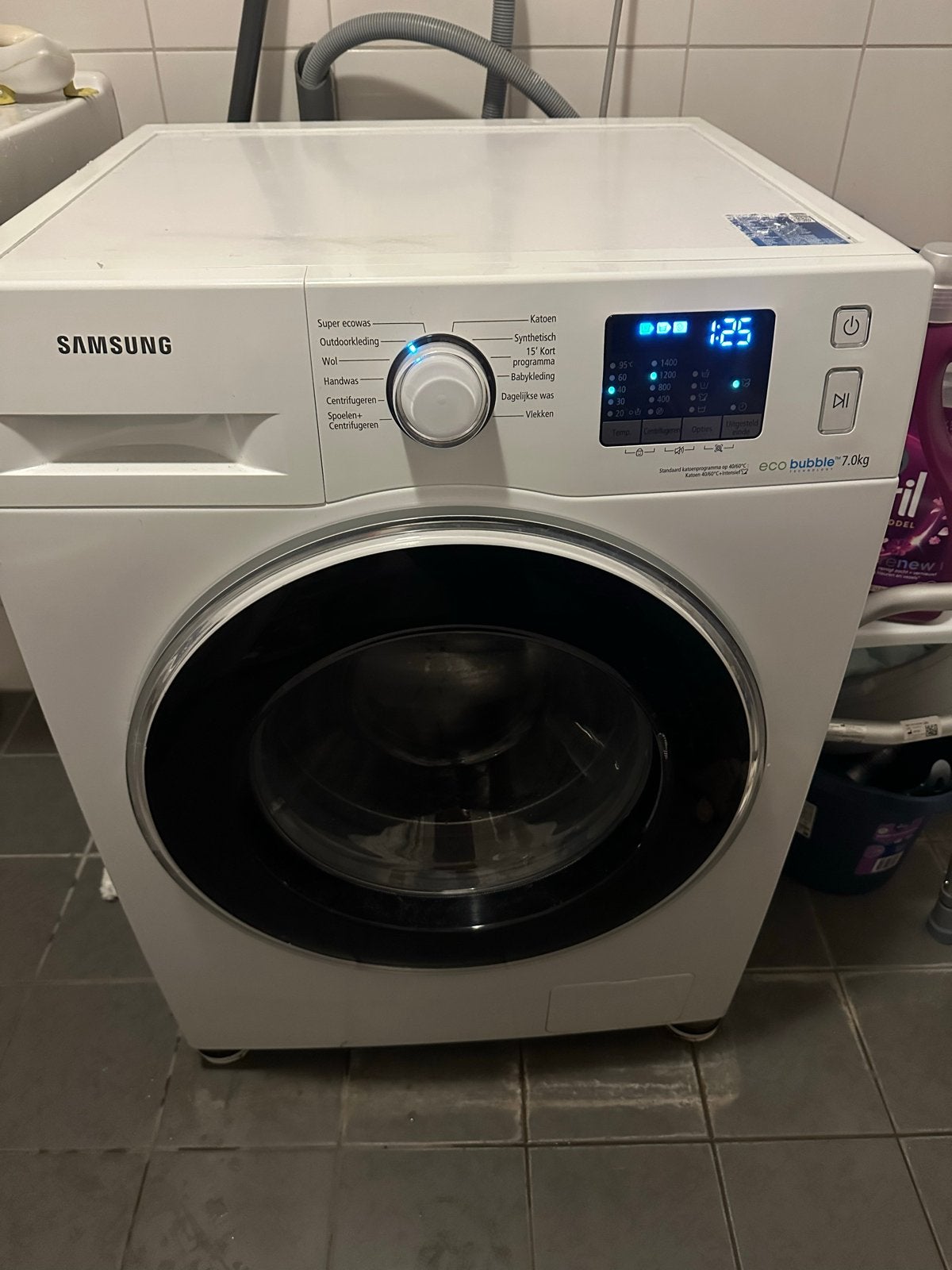 Samsung Wasmachine 7 kg Eco Bubble - Zo goed als nieuw, Witgoed en Apparatuur, Wasmachines, Ophalen of Verzenden, Zo goed als nieuw
