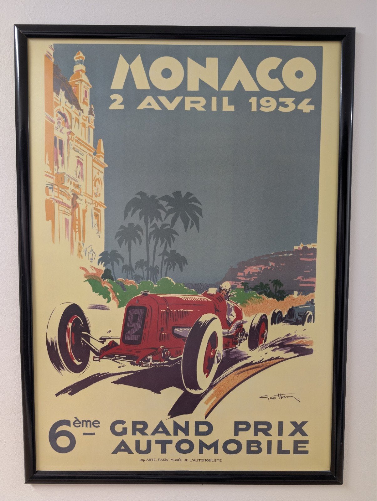 Monaco 1934 – 6ème Grand Prix Automobile - Alfa Romeo, Rechthoekig Staand, Nieuw, Ophalen of Verzenden, Sport