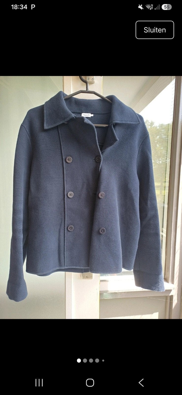 Filippa K jas L, Ophalen of Verzenden, Zo goed als nieuw, Maat 42/44 (L), Zwart