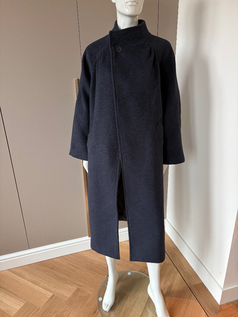 Eleh navy blauwe mantel/jas. Maat 40, Maat 38/40 (M), Eleh, Zo goed als nieuw, Verzenden