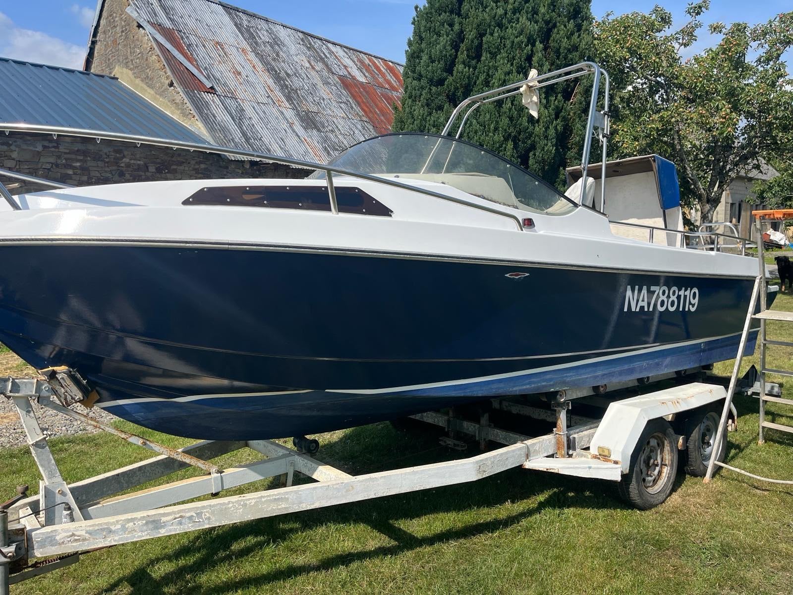 Rocca Rafale 6,0 x 2,0 m inclusief trailer | Projectboot, Watersport en Boten, Speedboot, Ophalen, Gebruikt, Trailer