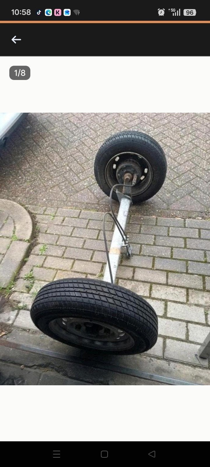 Te koop alko geremde as compleet met kop, Auto diversen, Aanhangwagen-onderdelen, Ophalen