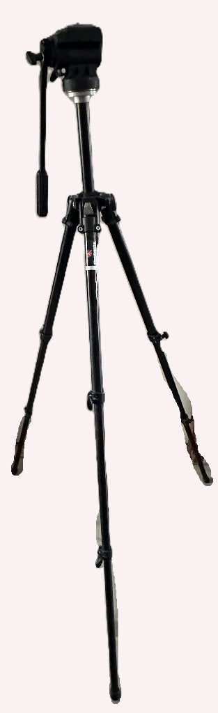 Manfrotto 190B Statief met Model #200 Video/Fotokop - TOP!, Ophalen, Gebruikt, Met balhoofd, Driepoot