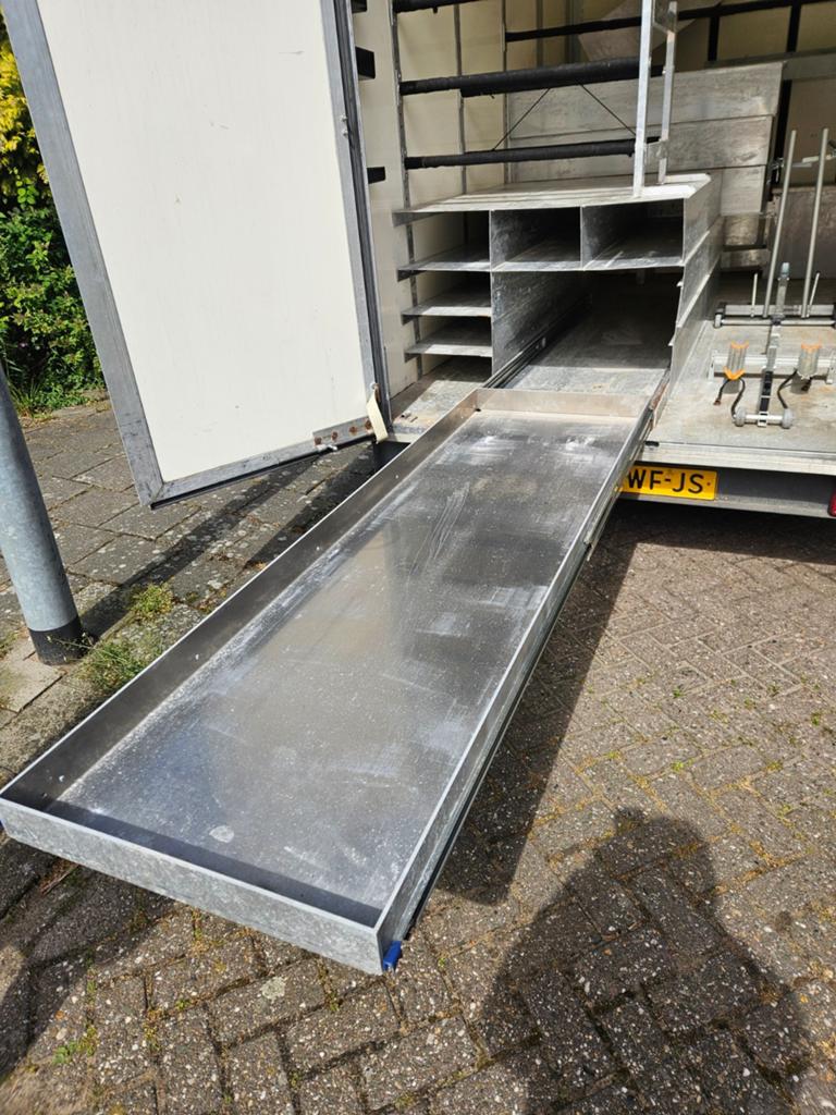 Aluminium ladebak met lange ladelopers, Caravans en Kamperen, Ophalen