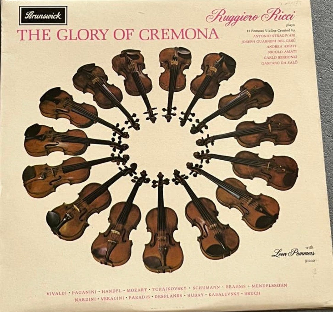lp klassiek elpee vinyl Ruggiero Ricci Glory of Cremona, Ophalen, Overige typen, Zo goed als nieuw, 12 inch