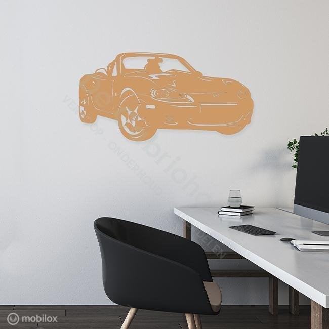 MX5 Wanddecoratie NBFL (89*40cm) Hout, De Cabriohoeve VOF, Nieuw, Info@cabriohoeve.nl, Julianalaan 9, 9462PG Gasselte, Nederland