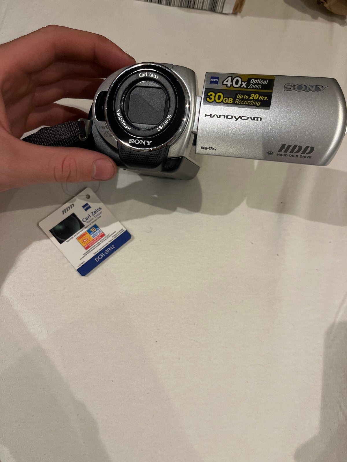 Sony Handycam DCR-SR42-30gb, 20x of meer, Ophalen of Verzenden, Sony, Camera