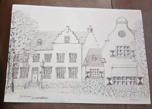 Tekening raadhuis Maartensdijk Aukje Huisman, Antiek en Kunst, Ophalen