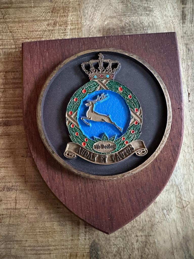 Vliegbasis Deelen squadron shield, Verzamelen, Luchtvaart en Vliegtuigspotten, Ophalen of Verzenden, Zo goed als nieuw, Kaart, Foto of Prent