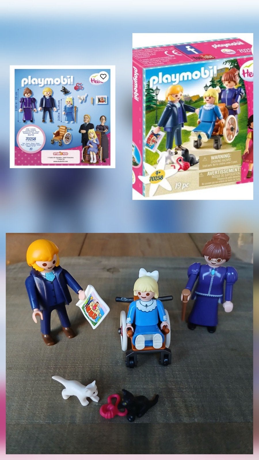 playmobiel Heidi - Klara met vader en juf Rottenmeier, Ophalen of Verzenden, Nieuw, Overige series