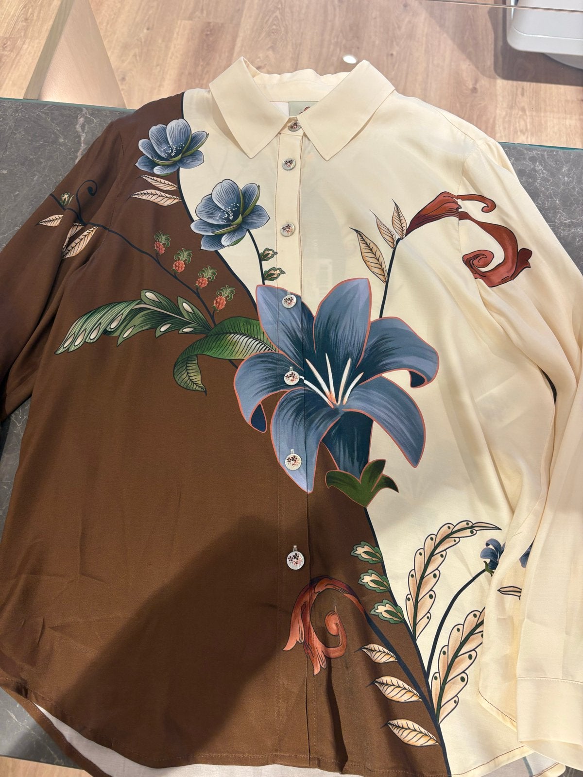 FARM Rio Milena Winter White Blouse - Maat S, Kleding | Dames, Ophalen of Verzenden, Nieuw, Maat 36 (S), Meerkleurig