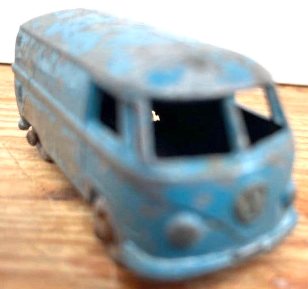 Vintage Matchbox VW Transporter T1 Bus - Blauw (Gebruikt), Ophalen of Verzenden, Gebruikt