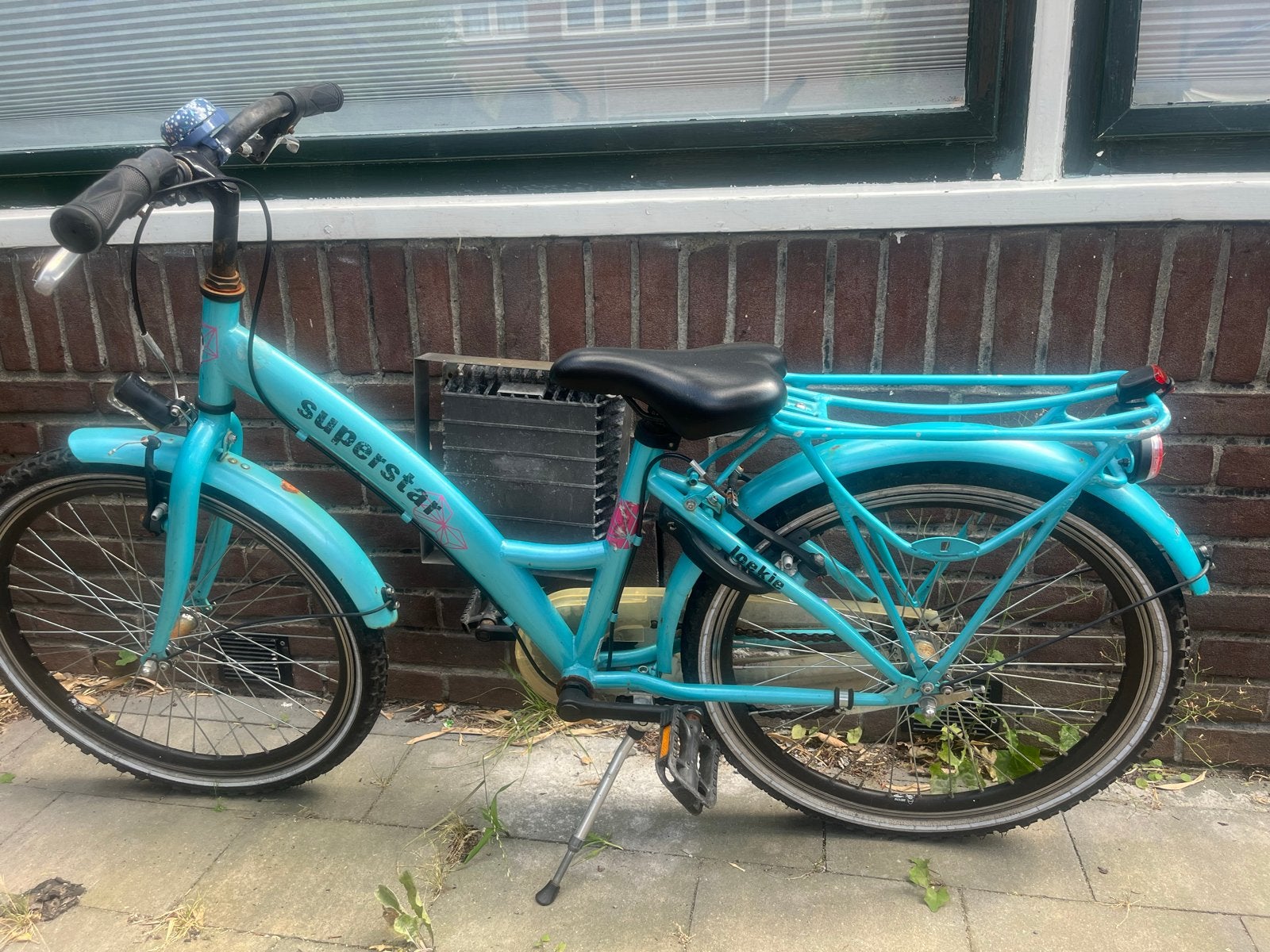Superstar kinderfiets  - Blauw, Ophalen, Velgrem, Handrem, Gebruikt