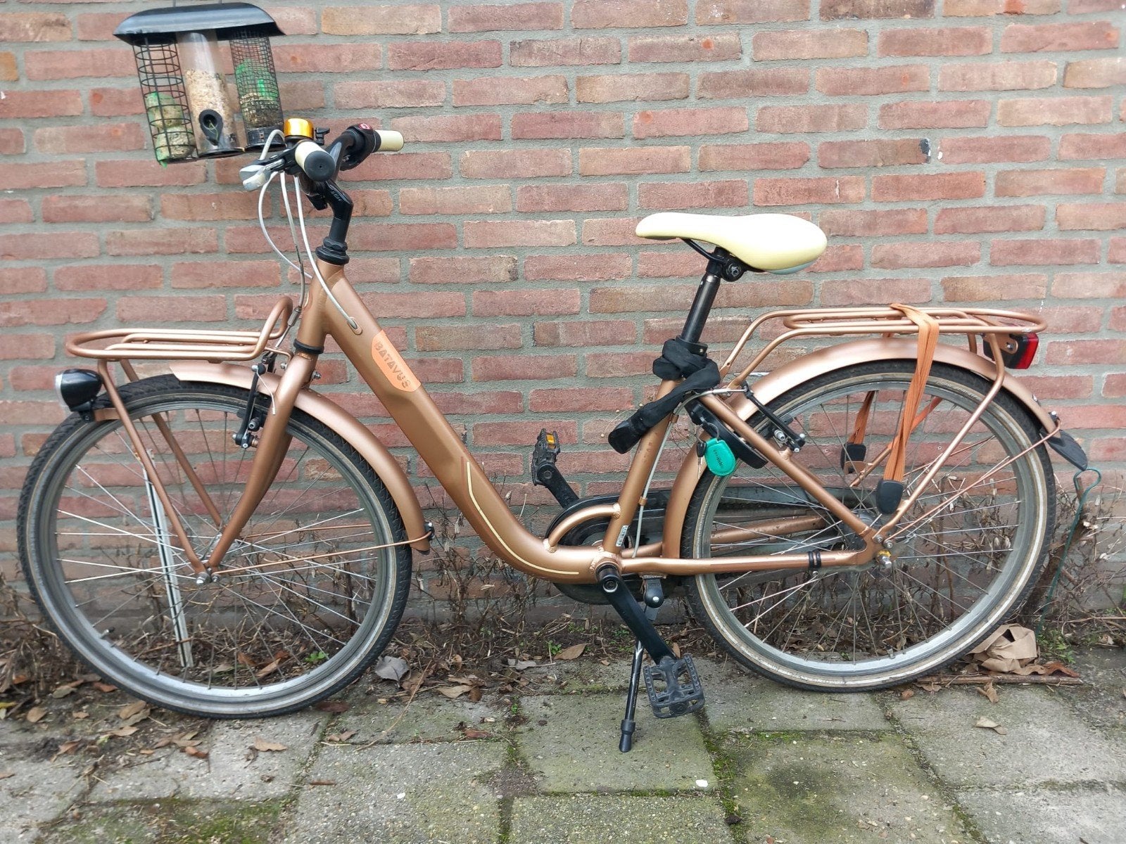 Batavus Dinsdag Damesfiets - Lage Instap - Goudkleurig, Fietsen en Brommers, Fietsen | Dames | Damesfietsen, Ophalen, Velgrem