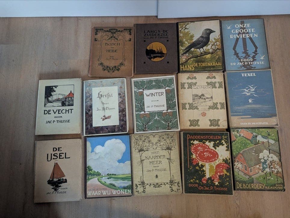 Jac. P. Thijsse plaatjes albums Verkade begin 20e eeuw, Boeken, Ophalen of Verzenden, Gelezen, Jac. P. Thijsse, Nederland