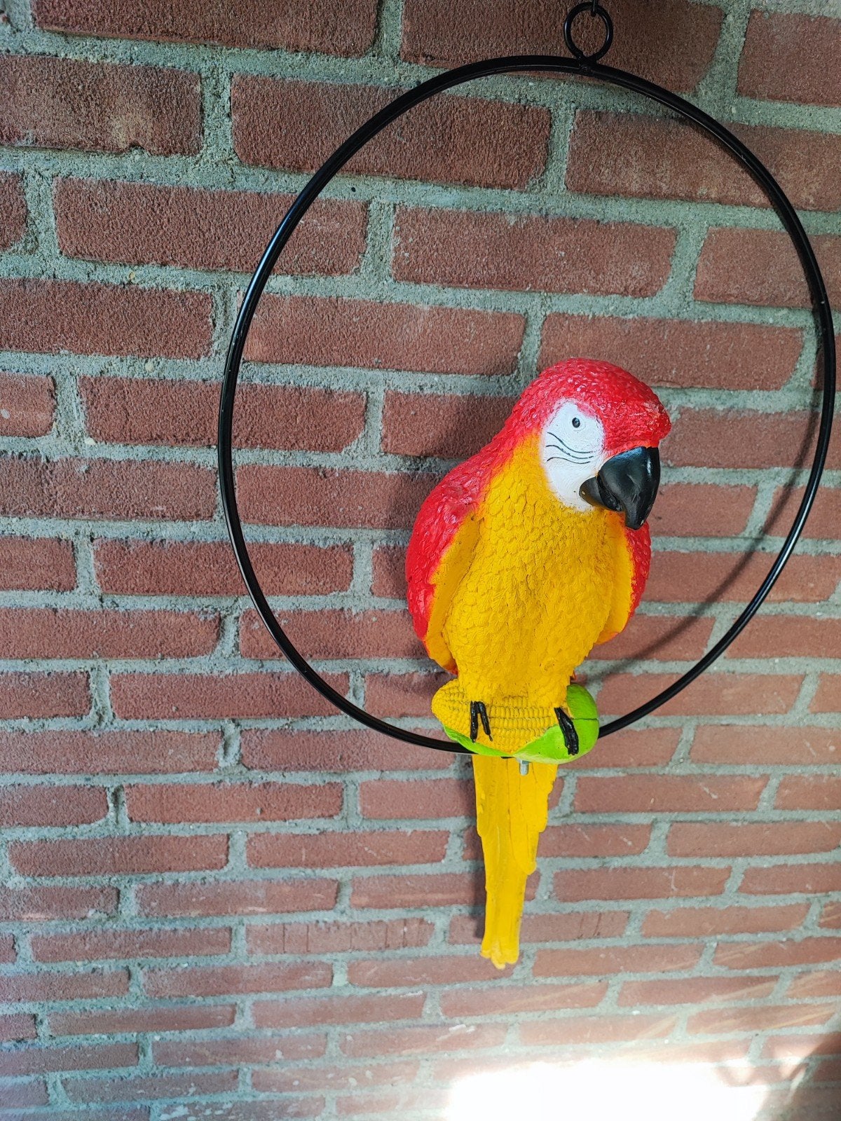 Kleurrijke papagaai decoratie op ring, Ophalen, Meerkleurig, Overige stijlen, Kunststof