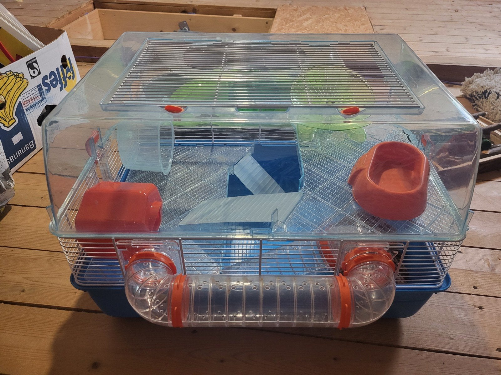 2 hamsterkooien en heel veel speelatributen, Dieren en Toebehoren, Knaagdieren en Konijnen | Hokken en Kooien, Kooi, Minder dan 75 cm