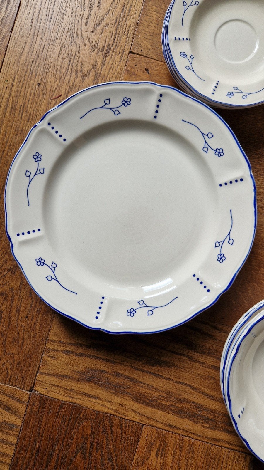 Servies van Ikea, blauw/wit, 4 persoons, set, Huis en Inrichting, Ophalen of Verzenden, Zo goed als nieuw, Bord(en), Overige stijlen