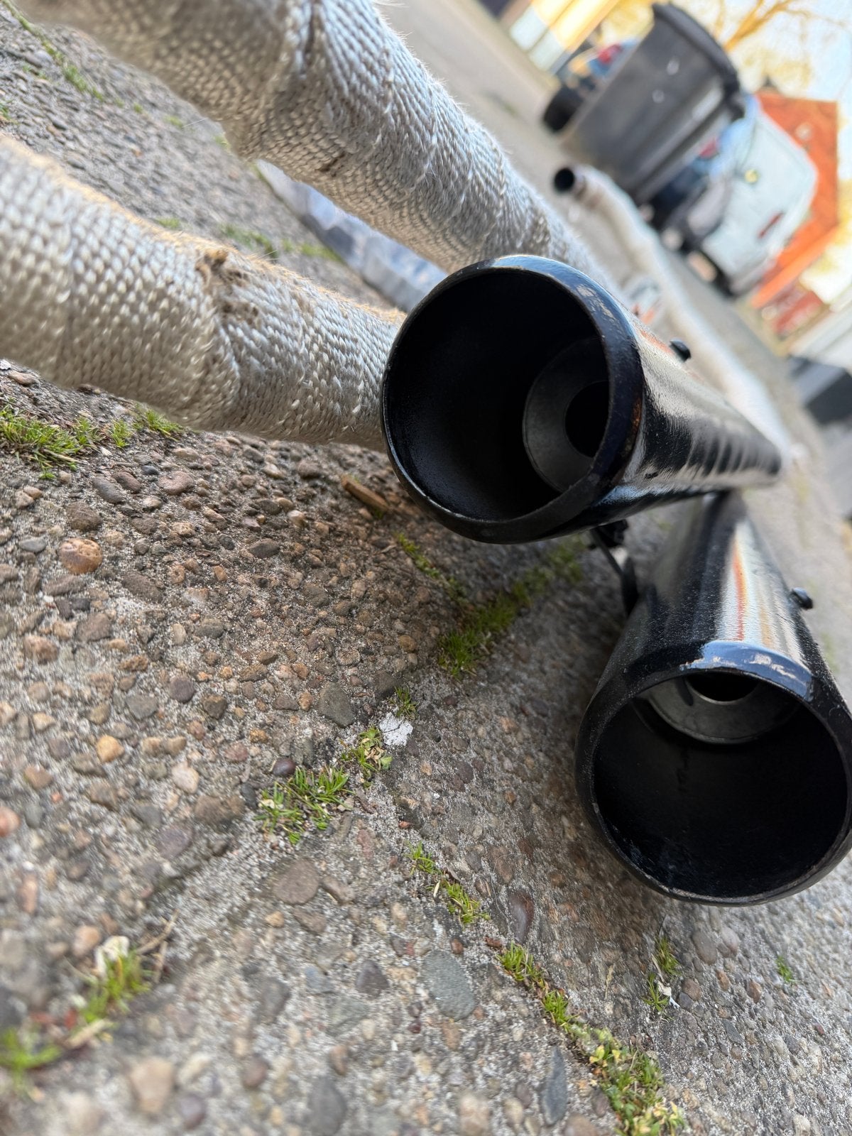 Megafoon uitlaten met dempers voor Honda CB 500/550 Four, Motoren, Onderdelen | Oldtimers, Ophalen, Gebruikt