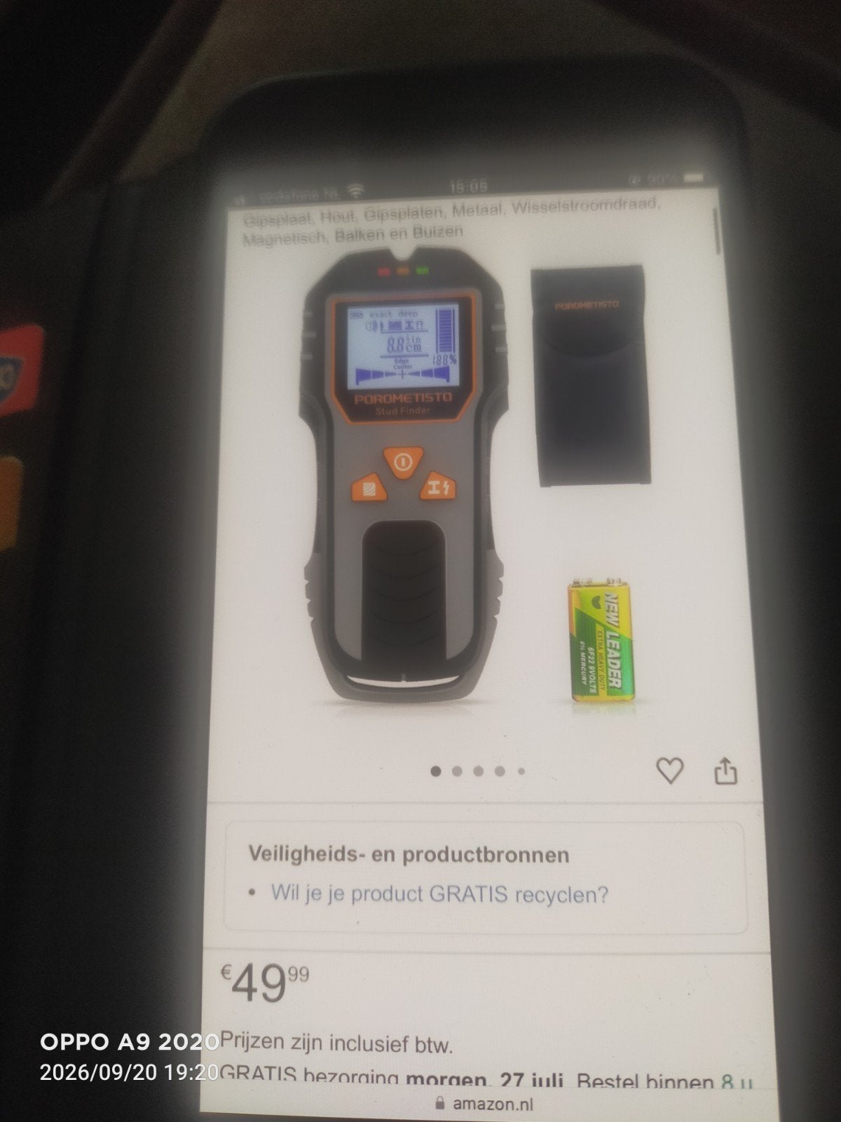 Stroom, Metaal en Buizen Detector, Stud Finder, Doe-het-zelf en Verbouw, Ophalen of Verzenden