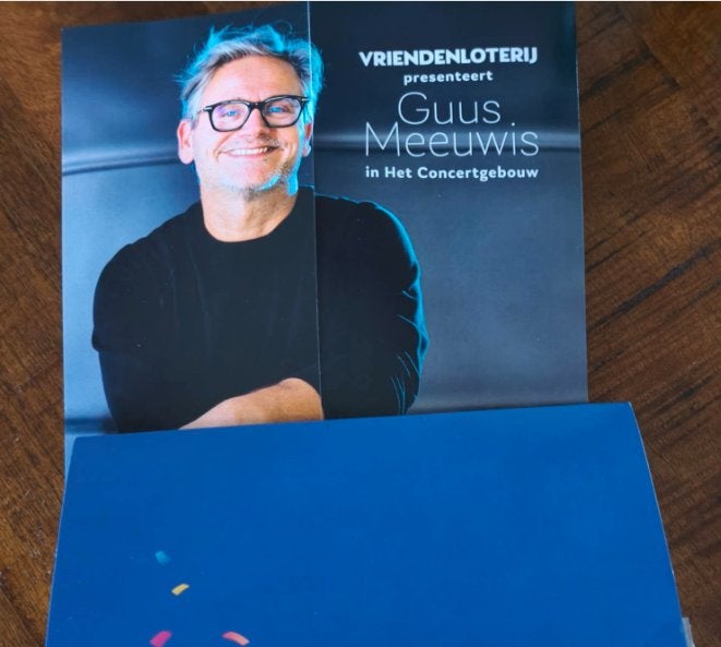 2 tickets Guus Meeuwis concertgebouw 28 juni 15:30, Tickets en Kaartjes, Twee personen, Juni, Levenslied