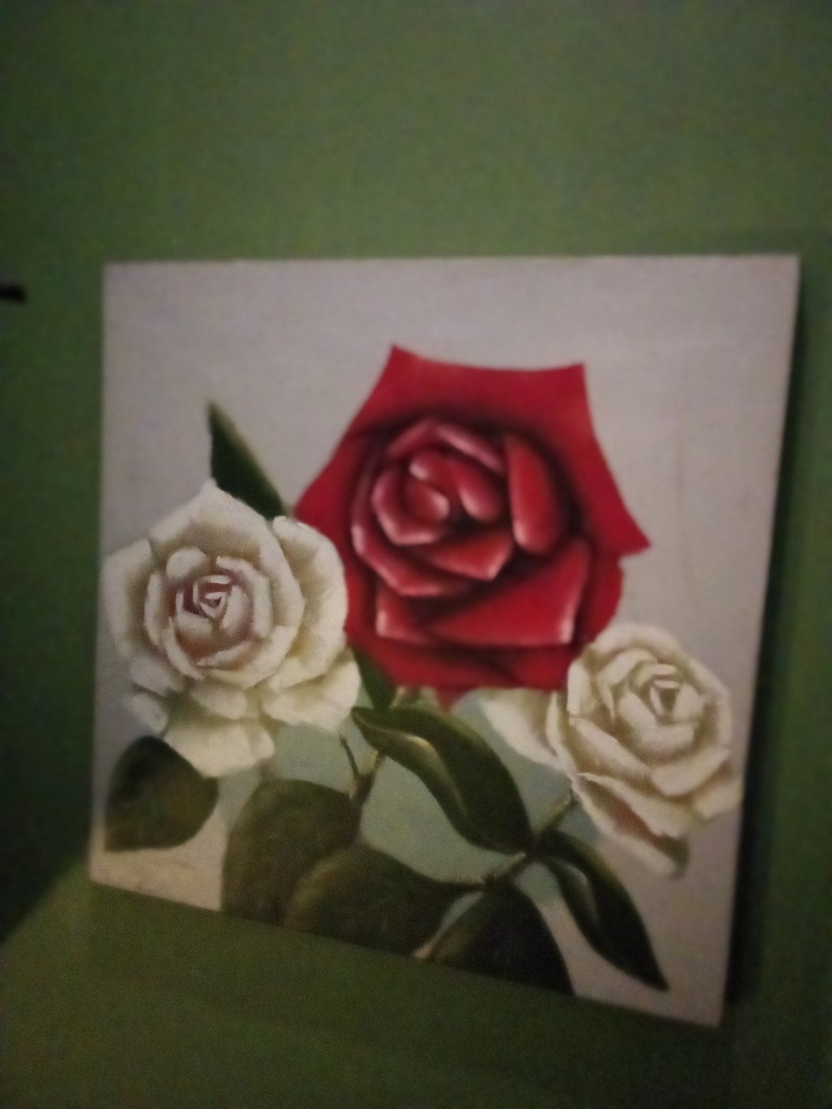 schilderij Rozen, Ophalen, Zo goed als nieuw, Schilderij