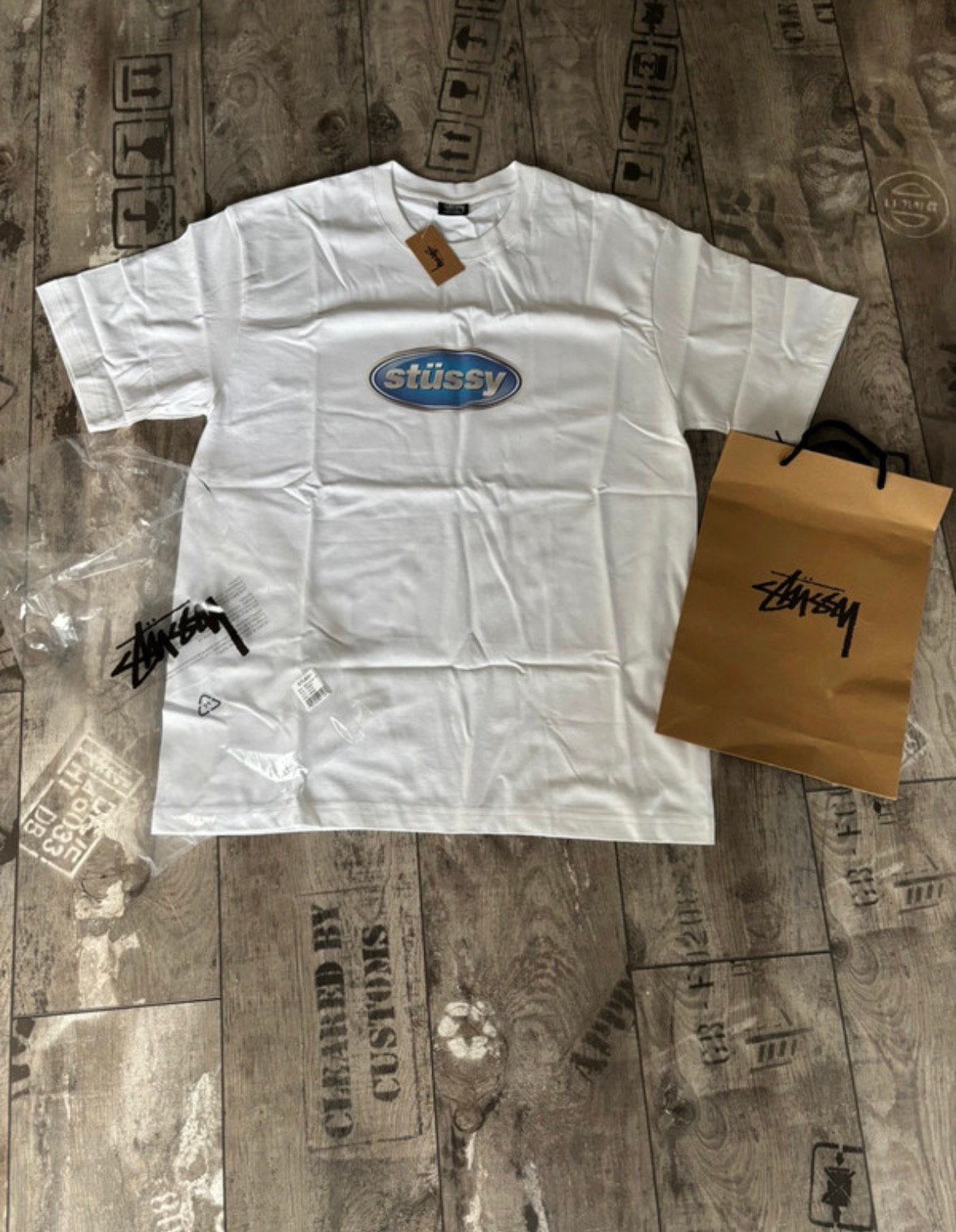 Stussy shirt maat L, Kleding | Heren, T-shirts, Ophalen of Verzenden, Zo goed als nieuw, Wit