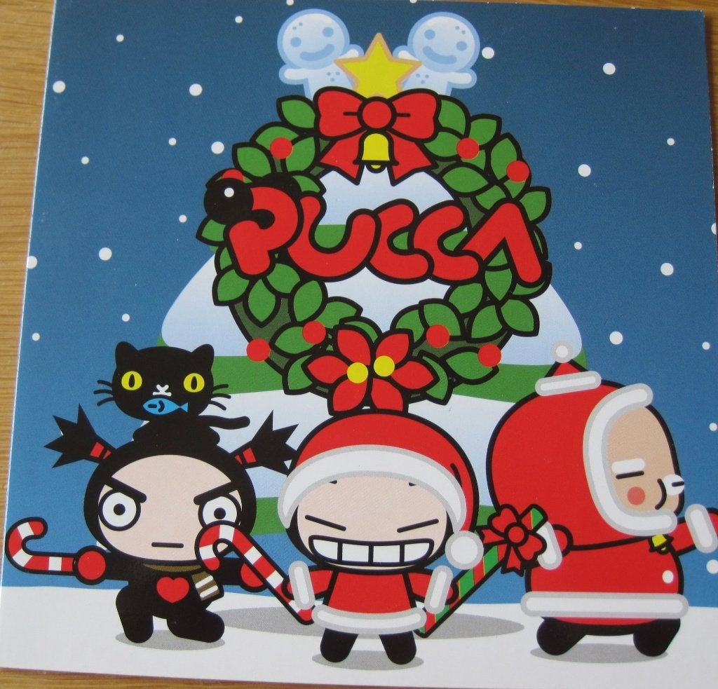 kerst - Prettige kerstdagen met Pucca - nieuw - dubbele, Verzamelen, Verzenden, 1980 tot heden, Ongelopen, Overige thema's