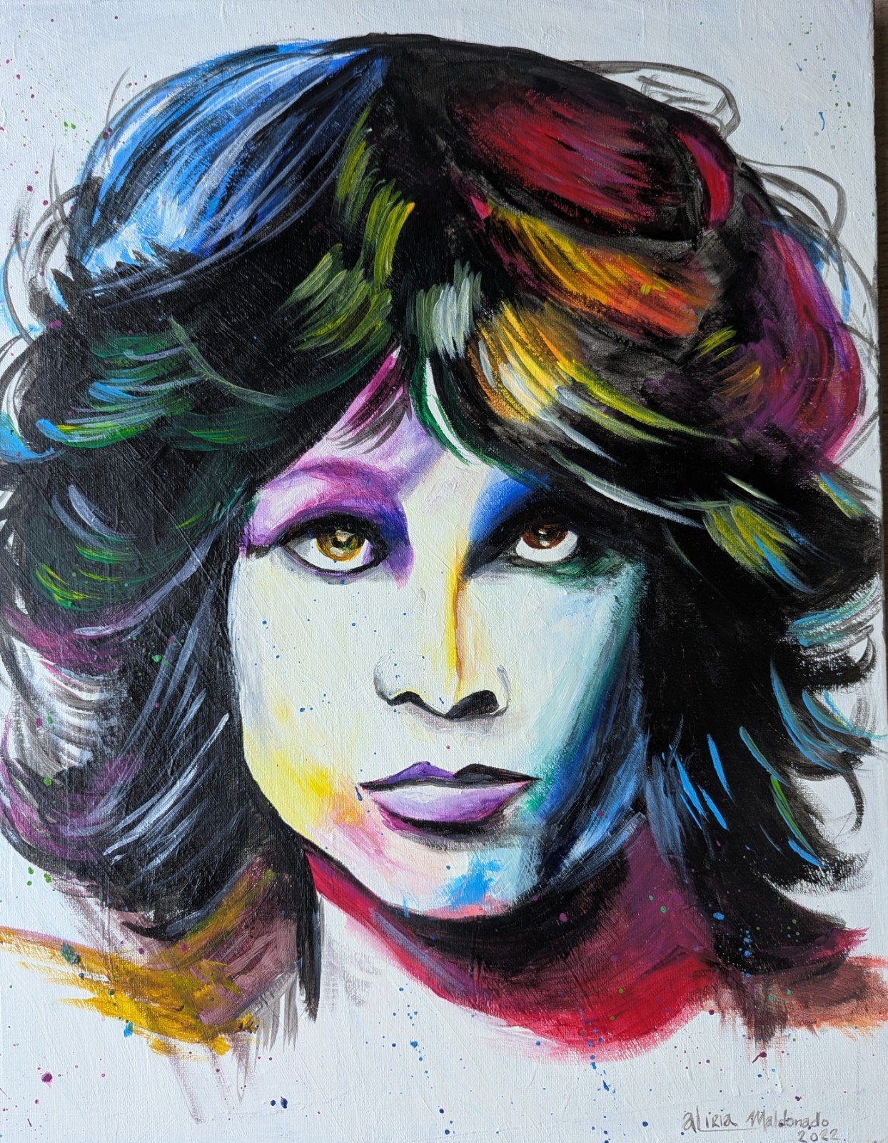 Jim Morrison portret, Ophalen of Verzenden