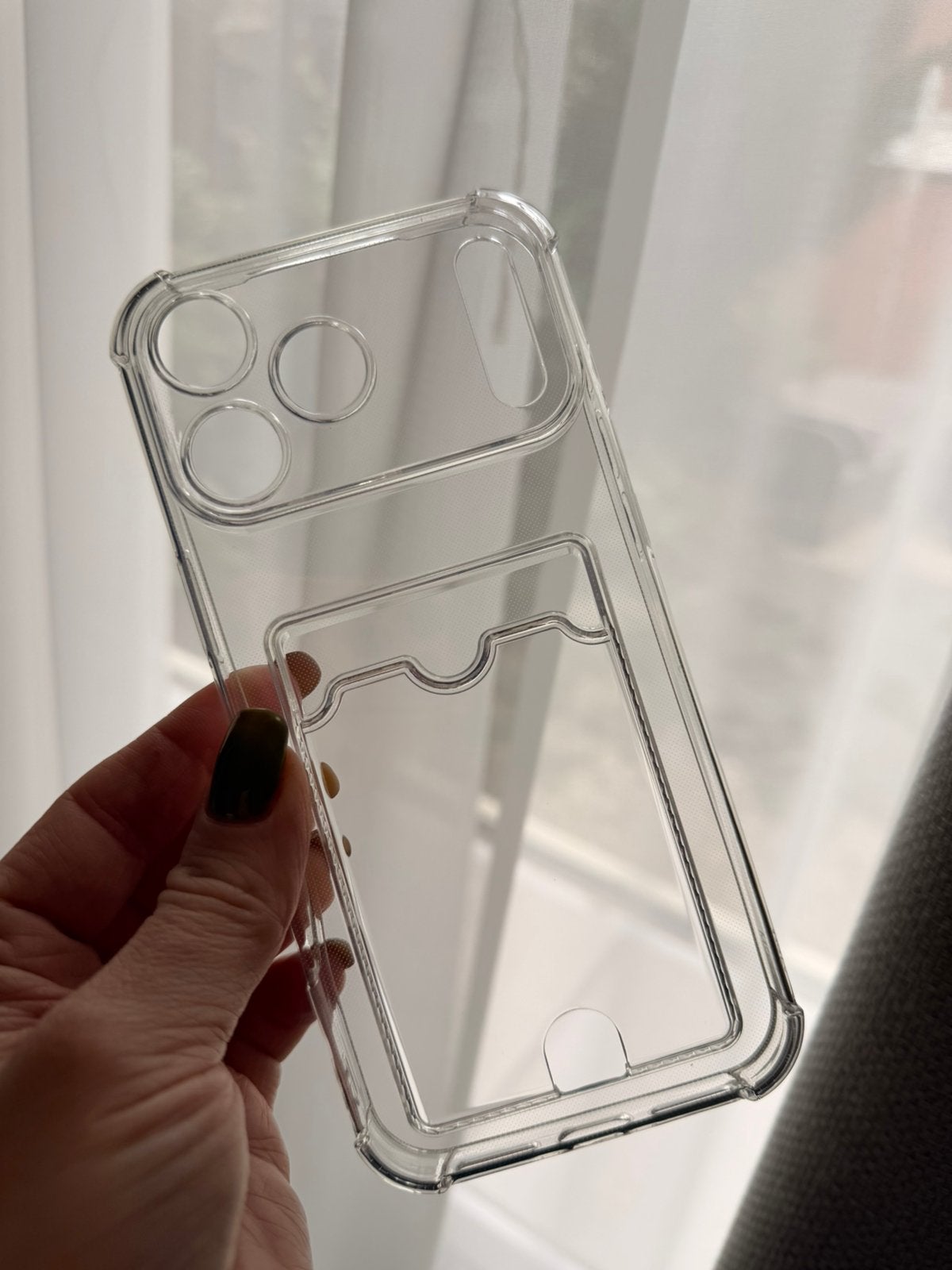 Nieuw doorzichtig hoesje iphone 17 Pro Max met pasje houder, Ophalen of Verzenden, Nieuw