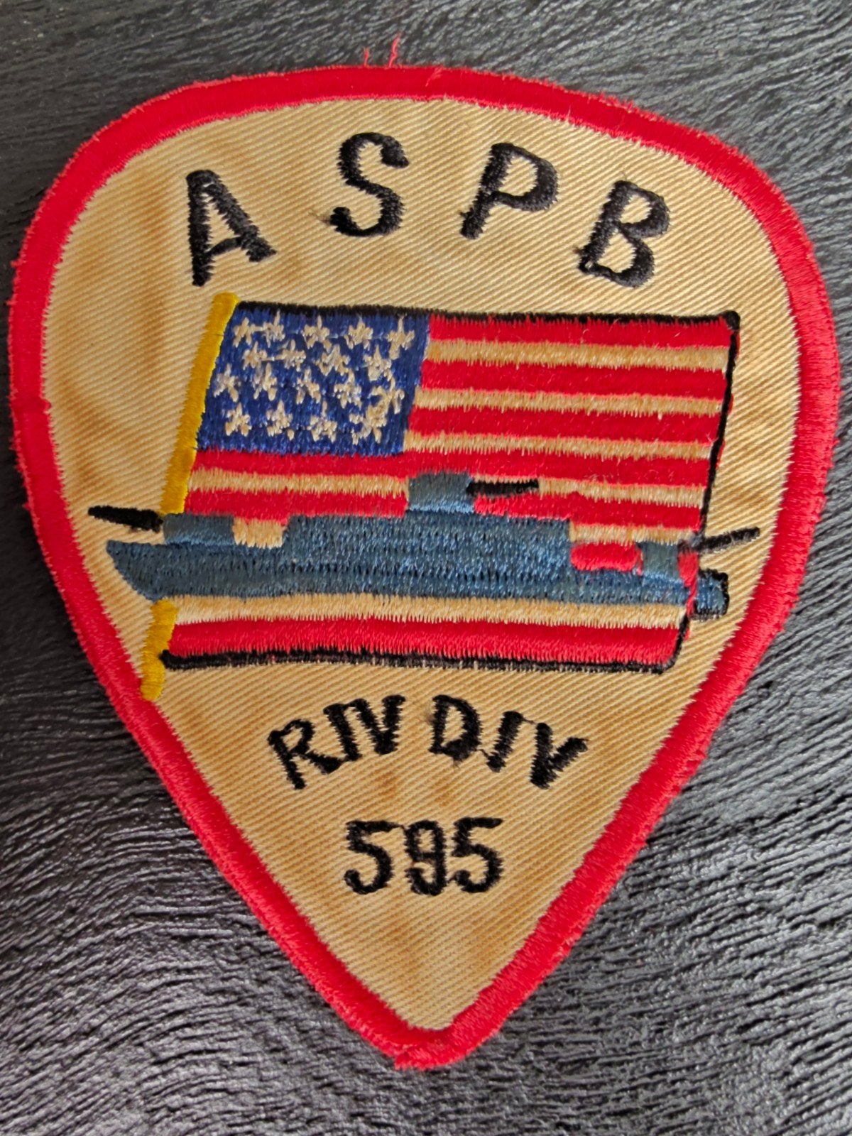 ASPB - Patch - River Division 595 - US NAVY RECON - Vietnam, Ophalen of Verzenden, Marine, Amerika, Embleem of Badge