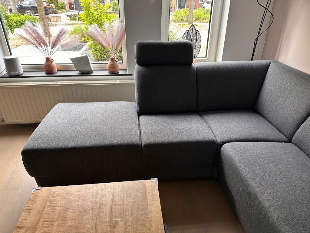 Antraciete hoekbank, Huis en Inrichting, Banken | Bankstellen, Ophalen, 250 tot 300 cm, Gebruikt, Hoekbank