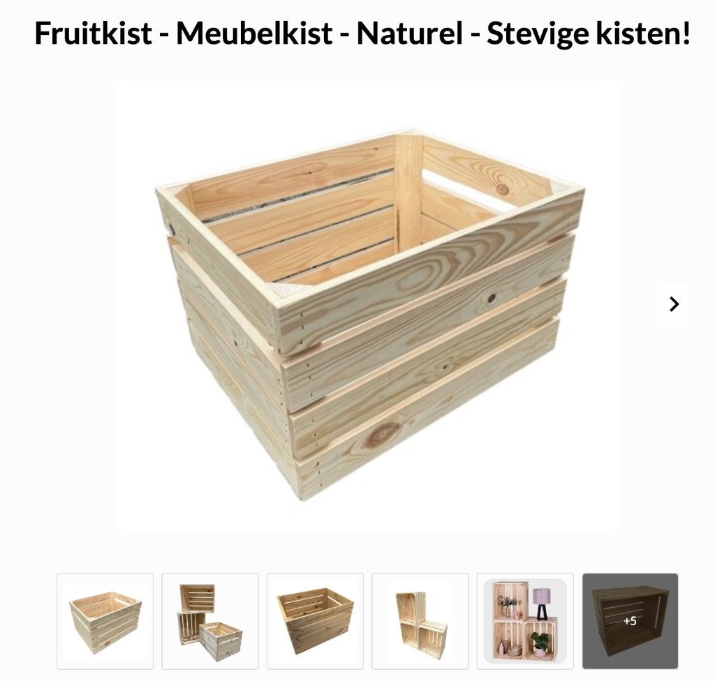 Fruitkist/meubelkist 6 stuks, Ophalen, Nieuw, Minder dan 50 cm