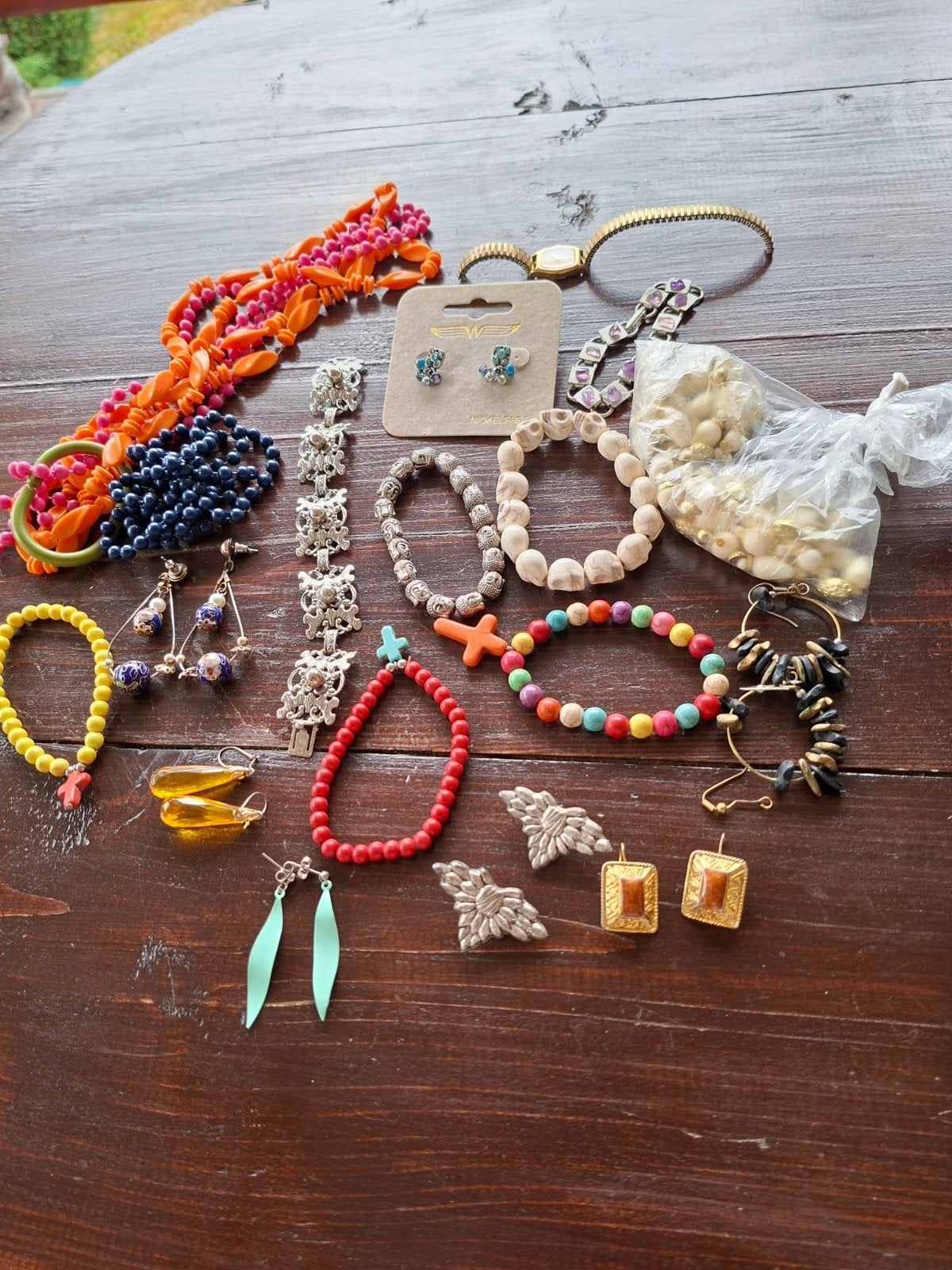 Diverse oorbellen en sieraden - Grote partij, Overige materialen, Overige kleuren, Ophalen of Verzenden, Hangers