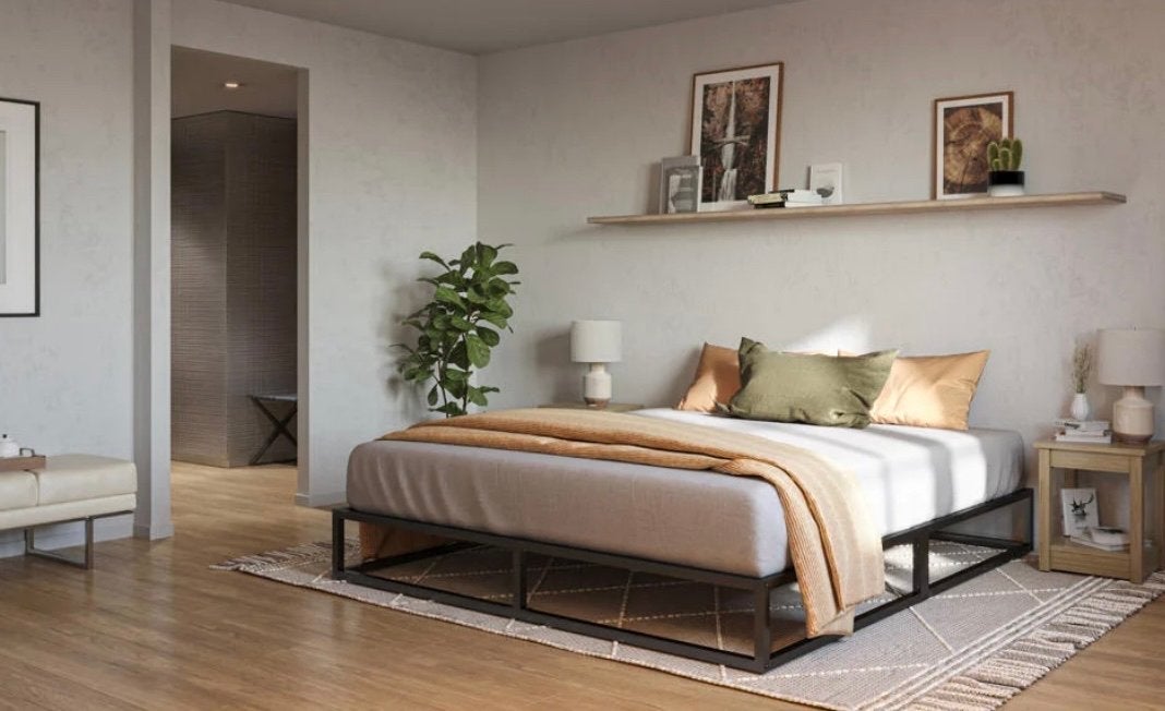 Modern tweepersoonsbed met lattenbodem - emma Sleep, Huis en Inrichting, Slaapkamer | Bedden, Ophalen, Zwart, Tweepersoons, Zo goed als nieuw