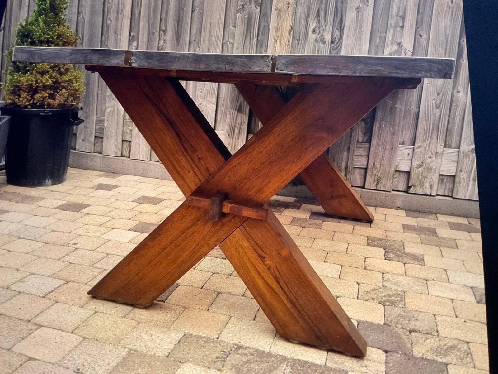 Hardhouten tuintafel, Ophalen of Verzenden, Zo goed als nieuw, Rechthoekig, Hout
