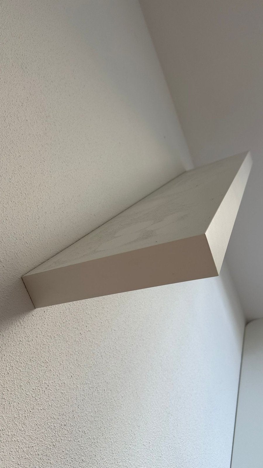 Witte zwevende wandplank met blinde bevestiging, Ophalen of Verzenden, Zo goed als nieuw