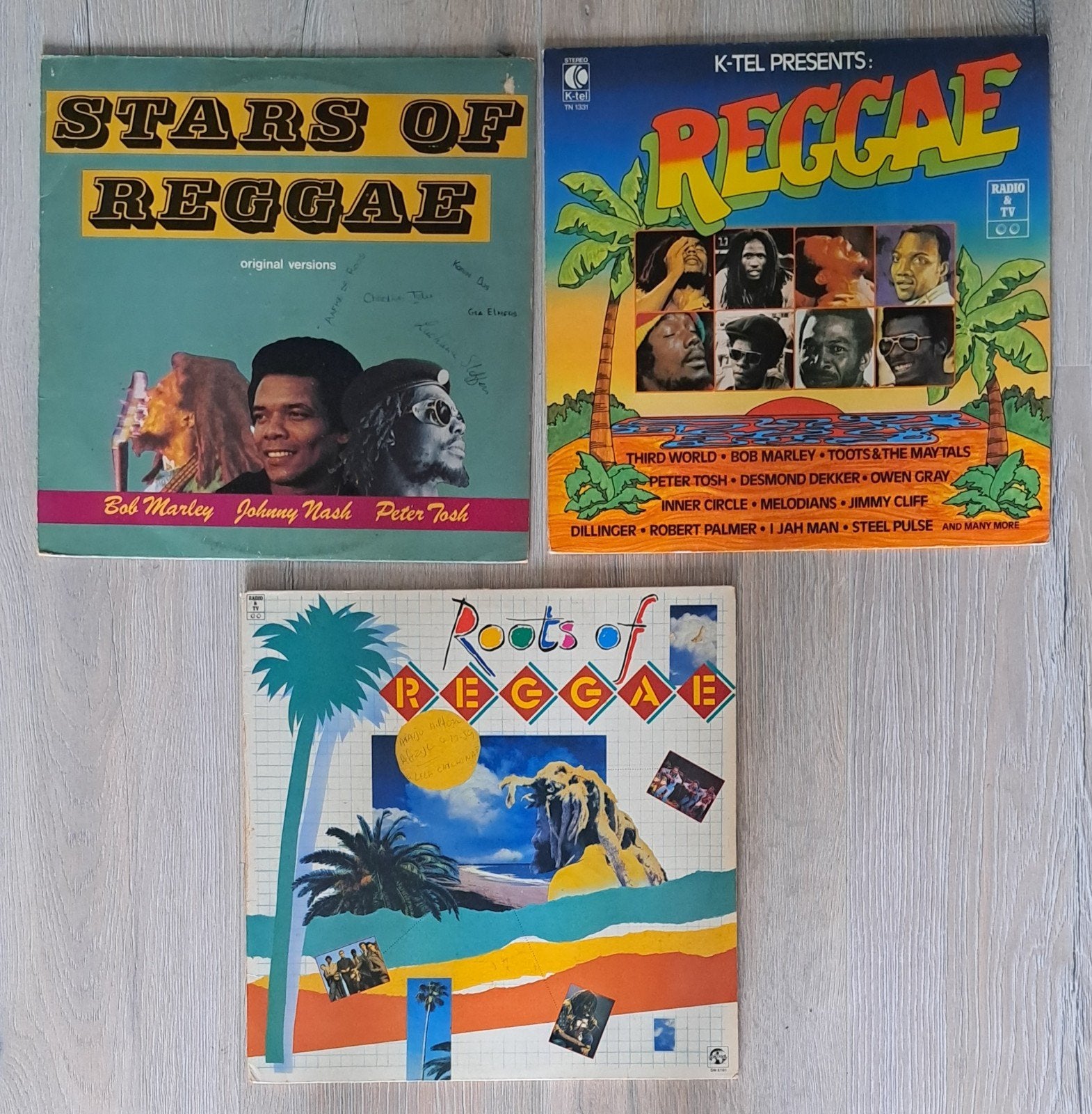 3x LP Reggae Verzamelalbums - Stars of Reggae, K-Tel, Roots, Gebruikt, Ophalen of Verzenden, 1970 - 1979, Complilatie