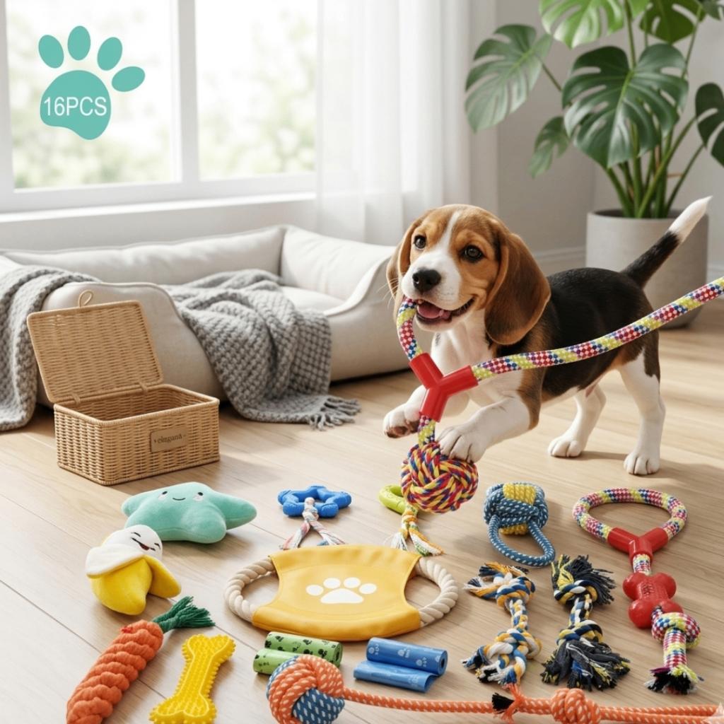 Honden Speelgoed Set - 16 Stuks, Ophalen of Verzenden, China, Alibaba, Nieuw