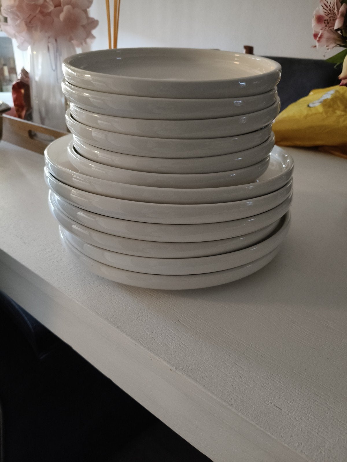 12 Witte Borden met Opstaande rand (6 Grote, 6 Kleine), Ophalen