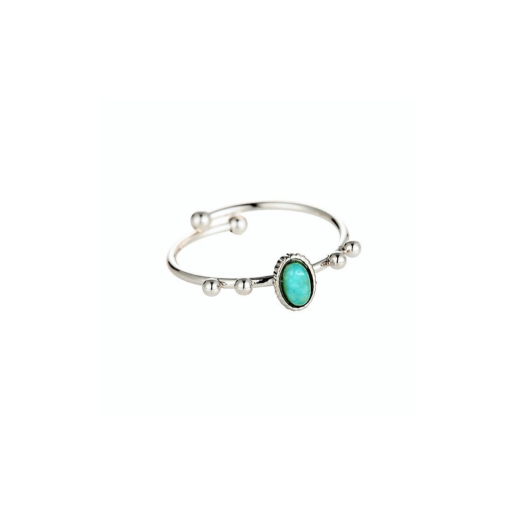 Verstelbare Ring RVS Wit Gold Plated  Design-Natuursteen, Birgitta-Gracht 33, 6465 EL Kerkrade, Nederland, Nieuw, Esde2, 17 tot 18