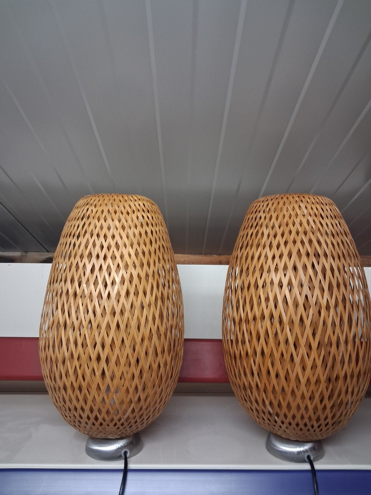 Rotan tafellamp - Sfeerlamp - Vintage look, Ophalen