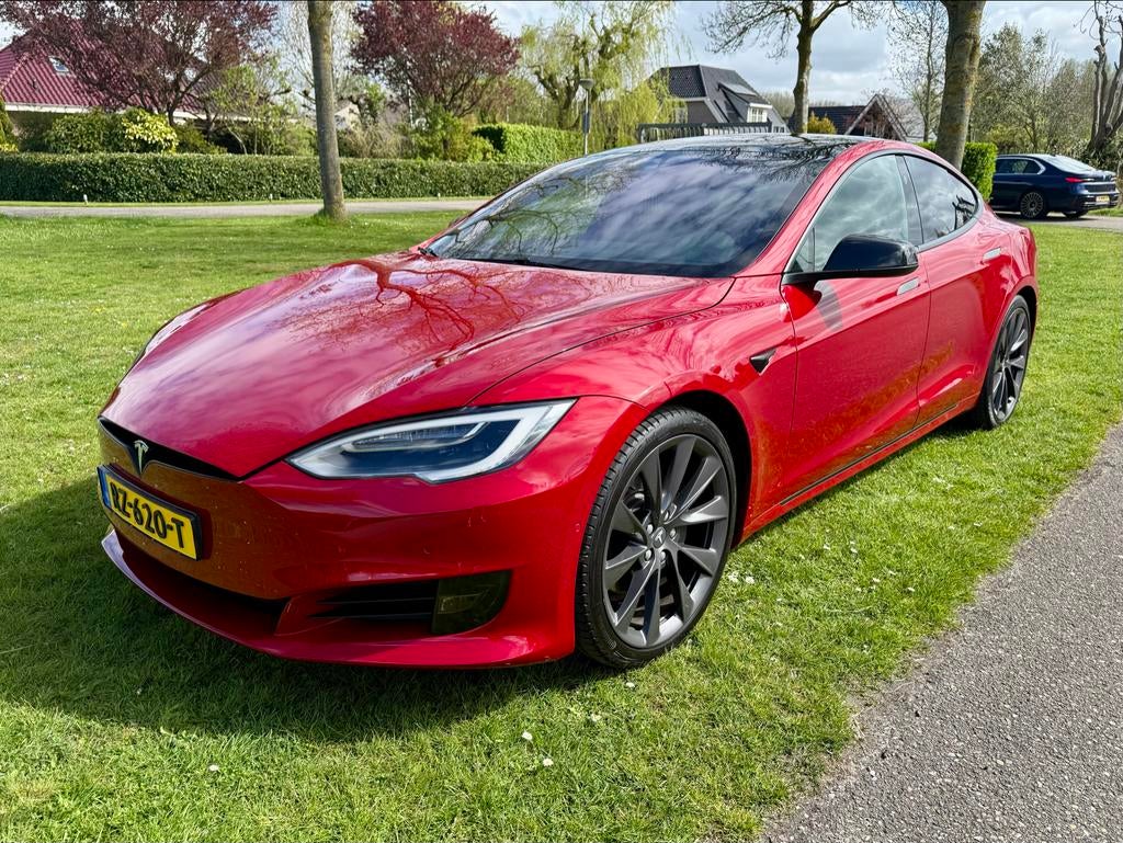 Tesla Model S 100D 2018 Rood, Auto's, Tesla, Particulier, Model S, 4x4, ABS, Achteruitrijcamera, Adaptieve lichten, Adaptive Cruise Control
