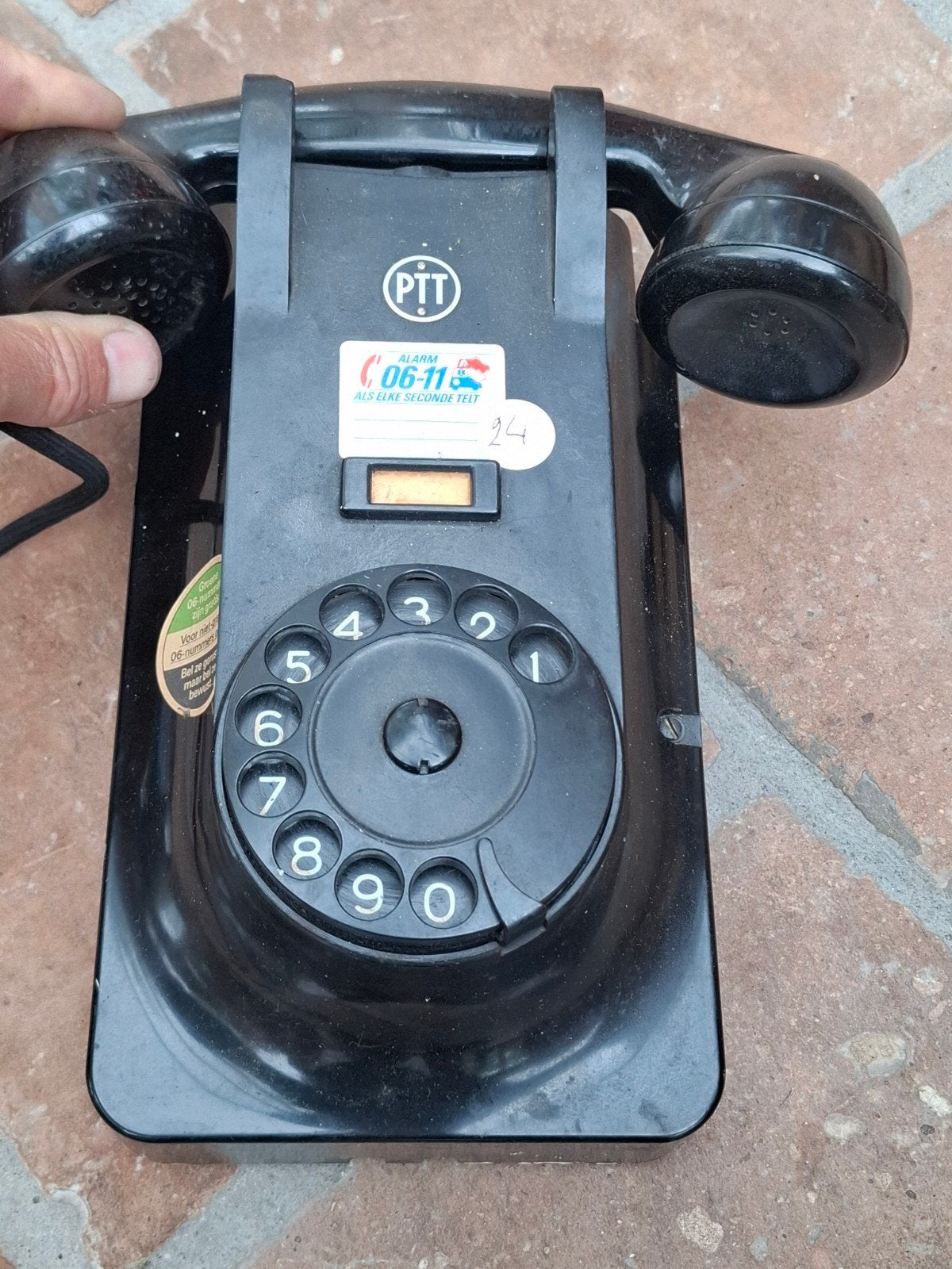 Standard Electric 'type 1954' bakelieten PTT wandtelefoon, Ophalen of Verzenden, Gebruikt, Met draaischijf