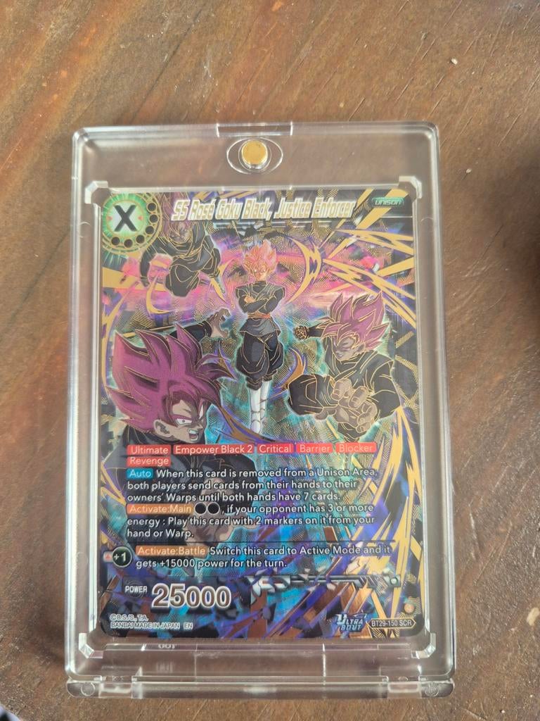 Dragonball kaart. Ss rosé goku black , justice enforcer, Ophalen of Verzenden, Nieuw, Losse kaart